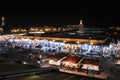 Market at night. Djemaa el Fna square. Marrakesh. Morocco Royalty Free Stock Photo