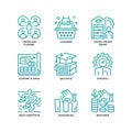 Market Economy icons set