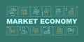 Market economy word concepts green banner Royalty Free Stock Photo