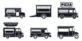 Market food truck icon set, simple style Royalty Free Stock Photo