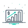 Mix icon for Market Forecast, analysis and economy