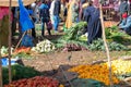 Market of fruits and vegetables in Morocco