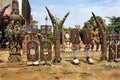 Market of handicrafts, Douala, Cameroun Royalty Free Stock Photo