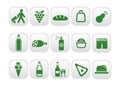 Market icons red four Royalty Free Stock Photo