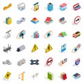 Market icons set, isometric style Royalty Free Stock Photo