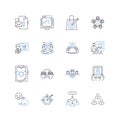 Market insight line icons collection. data, analytics, trends, analytics, research, statistics, strategy vector and Royalty Free Stock Photo