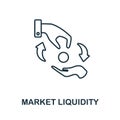Market Liquidity icon. Line element from market economy collection. Linear Market Liquidity icon sign for web design