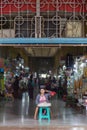 Market at Mahamuni Buddha Temple Mandalay Myanmar 12/12/2015 street trader