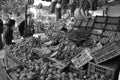 Market in the north of Tunesia, where farmers are producing many types of fruits and vegetables and the world famous olives