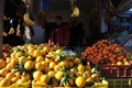 Market in the north of Tunesia, where farmers are producing many types of fruits and vegetables and the world famous olives