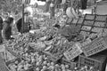 Market in the north of Tunesia, where farmers are producing many types of fruits and vegetables and the world famous olives