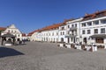 Market in old city of Kazimierz Dolny at Vistula river, Poland