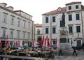 The market in Old Town Dubrovnik, Croatia.