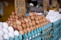 Eggs on a open market Royalty Free Stock Photo