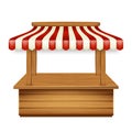 Market Pavilion Kiosk With Shop Awning Vector