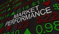 Market Performance Stock Shares Rising Falling Wall Street Analysis 3d Illustration