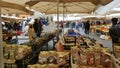 Market in piazza, Campo di Fiori, Rome, Italy Royalty Free Stock Photo