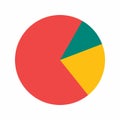 Market Pie Chart icon vector image. Royalty Free Stock Photo