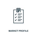 Market Profile icon. Creative element design from content icons collection. Pixel perfect Market Profile icon for web design, apps Royalty Free Stock Photo