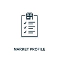 Market Profile icon. Creative element design from content icons collection. Pixel perfect Market Profile icon for web design, apps
