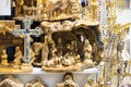 The market of religious objects of worship of different religions in the territory of the old Jerusalem