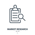 Market Research Icon. Explore, Analysis, Analyzing. Editable Stroke. Vector Icon