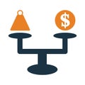 Market, scales, trade, trading, speculation icon. Simple vector design