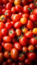 Market scene Pile of fresh red tomatoes, close up background