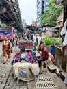 Market scene in Santa Cruz Mumbai India.