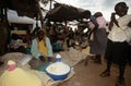 Market scene in a village, Uganda Royalty Free Stock Photo