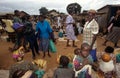 Market scene in a village, Uganda
