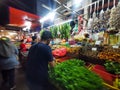 Chow Kit, Kuala Lumpur; People at market sections vegetable