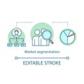 Market segmentation concept icon