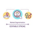 Market segmentation concept icon