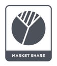 market share icon in trendy design style. market share icon isolated on white background. market share vector icon simple and Royalty Free Stock Photo