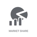 market share icon. Trendy market share logo concept on white background from General collection Royalty Free Stock Photo