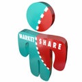 Market Share Percentage Customers Business Person Royalty Free Stock Photo