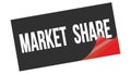 MARKET SHARE text on black red sticker stamp