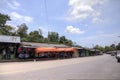 Market of souvenirs at Phlio waterfall, Thailand