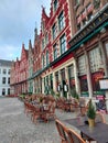 Picturesque Market Square of Bruges Royalty Free Stock Photo