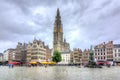 Market square and Cathedral of Our Lady, Antwerp, Belgium