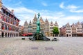 Market square in center of Antwerp with Brabo fountain, Belgium Royalty Free Stock Photo