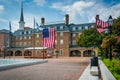 Market Square and City Hall, in Old Town, Alexandria, Virginia. Royalty Free Stock Photo