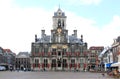 Market Square and Cityhall in Delft, Holland