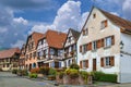 Market Square in Dambach-la-Ville, Alsace, France Royalty Free Stock Photo