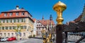 Market square of Feuchtwangen in Bavaria Royalty Free Stock Photo