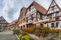 Market Square in Dambach-la-Ville, Alsace, France Royalty Free Stock Photo