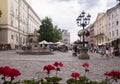 Market Square in Lviv Ukraine Royalty Free Stock Photo