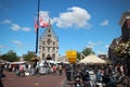 Market square named Markt with ancient city hall of Gouda