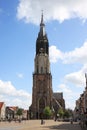 Market Square and New Church in Delft, Holland